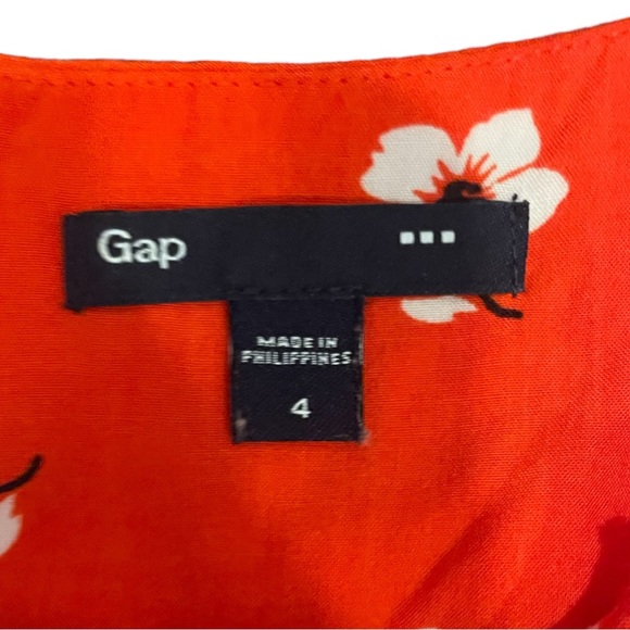 Gap Red Floral Mini Dress Size 4 - Picture 5 of 5